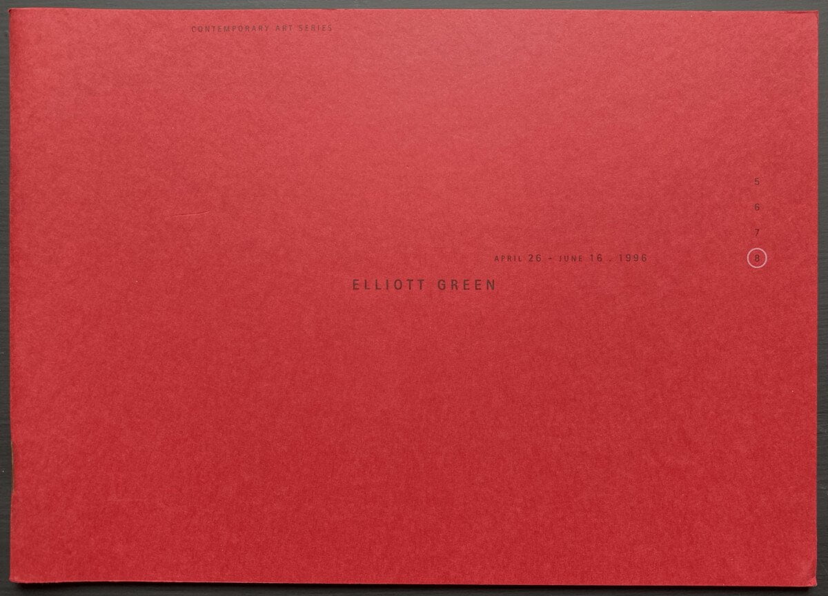 This is an image of a Krannert Museum catalog cover for an Elliott Green exhibition in 1996